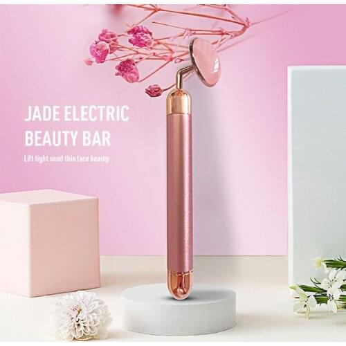 24K Jade beauty stick V Face Artifact Face-Lift Stick Facial Massage Stick Jade Roller Facial Body SPA Shaping Stick Skin Pulse