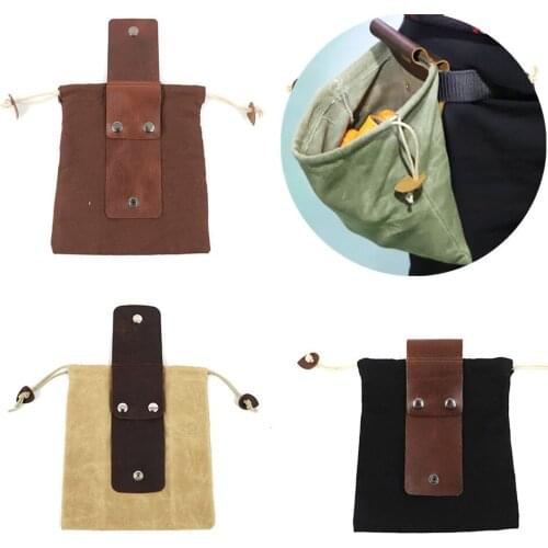 Foraging Bag Fruit Picking Pouch Apples Berry Storage Puch Leather Canvas Hiking Multifunction Outdoor Camping Equipment Tool