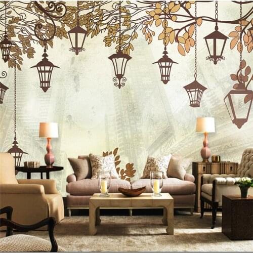 Wellyu papel de parede Custom wallpaper Hand drawn leaf lights TV backdrop papel de parede para quarto photo wallpaper