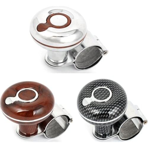 X Autohaux Car Boat Steering Wheel Power Handle Suicide Knob Silver Tone