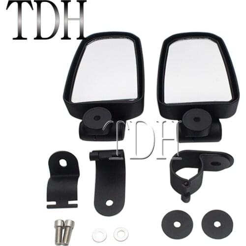 1 pair 2" UTV Mirror Side Rearview Mirrors For Polaris RZR 1000 XP Ranger Arctic Cat Honda Yamaha Rhinos 450 660 700 2 Inch