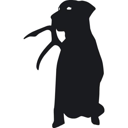 40606# Die-Cut Vinyl Decal Antler Dog Car Sticker Waterproof Auto Decors on Car Body Bumper Rear Window