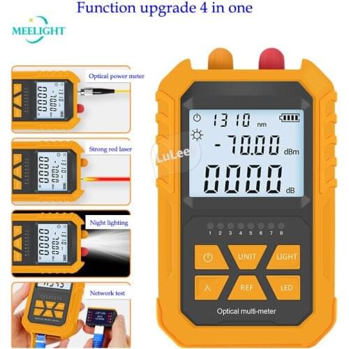 5km 15km Optical Power Red Laser 4 in 1 Mini Rechargeable Optical Fiber Test Optical Power Meter Light Pen SC FC LC