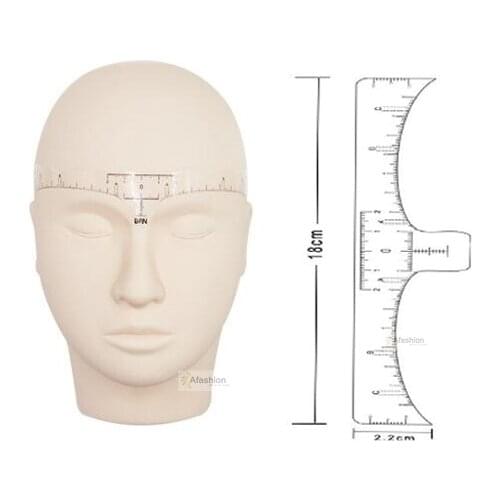 50pcs Permanent Makeup Eyebrow Disposable Accurate Ruler Microblading Shaping Tools Tattoos Measure Stickers