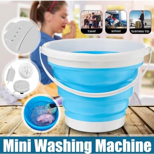 Mini Automatic Portable Folding Laundry Tub Basin Clothes Washing Machine Bucket 2Type