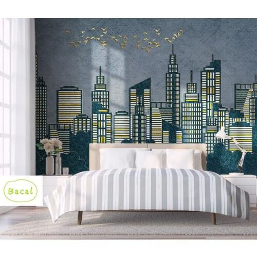 Bacal Photo Wallpaper Custom 3D Stereo Latest Outside City Building Landscape Wall Mural Office Living Room Decor 5D Wallpaper