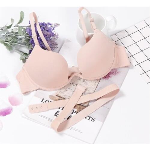 Lingerie bielizna damska push up bra sexy solid color skin black white women bra underwear size 70-85AB
