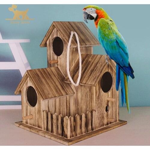 Unpainted Wooden Birdhouses - Fun Express DIY Bird Houses Kit, Birdcages for Outdoors Hanging, Birdhouse to Paint for Kids