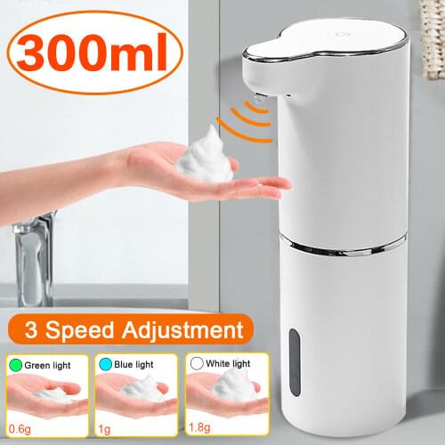 Foam Soap Dispenser Automatic Touchless Sensor USB Smart Foam Machine 300ML Infrared Liquid Soap Dispenser Pump Hand Sanitizer