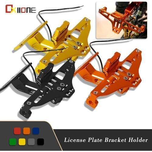 For KYMCO AK550 XCITING 250 300 400 500 ACC 150 180 CK 150 180 DOWNTOWN 125 200 300 350 Motorcycle License Plate Bracket Holder