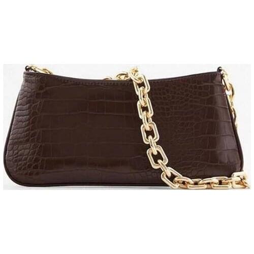 Branded Womens Shoulder Bags 2021 High Quality Thick Metal Chain Underarm Bag Lady Luxury Handbags and Purses Women Totes