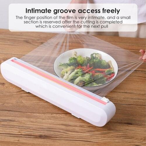 Cling Film Wrap Cling Dispenser Cutter Storage Holder Kitchen Tool Food Preservation Film Cutters For Household Kitchen Tools