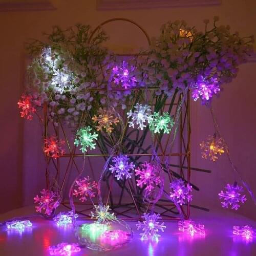 20lights Stars Lights Snowflakes String Twinkle Garlands USB Christmas Holiday Party Wedding Decorative( No Battery)