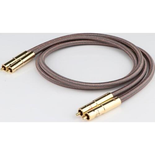 Hifi RCA Cable Accuphase 40th Anniversary Edition RCA Interconnect Audio Cable Gold Plated Plug