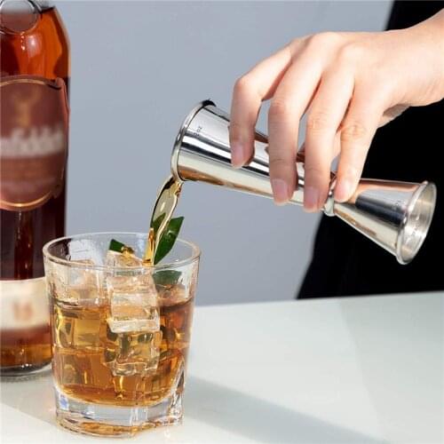 Stainless Steel Measure Cup Double Head Bar Party Wine Cocktail Shaker Jigger with Scale OZ30/60