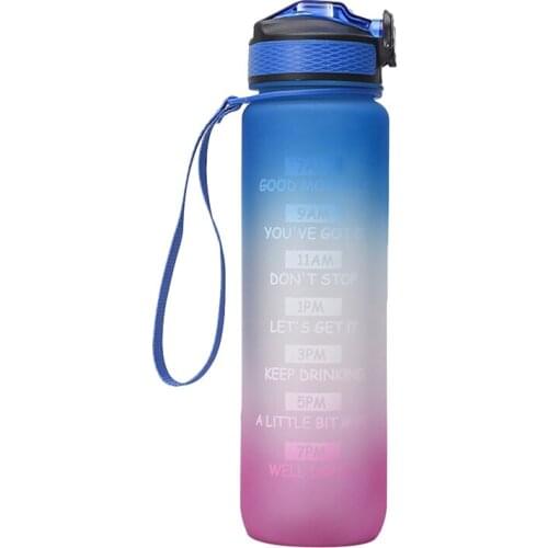 Motivational Fitness Sports Tritan Water Bottle BPA Free Leak Proof Water Jug For Gym Office Home Outdoor Sports
