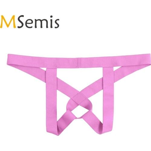 Mens Male Lingerie Panties Low Waist Thongs Briefs Jockstraps Penis Holes Sissy Hollow Out Open Butt Exotic Underwear Underpants