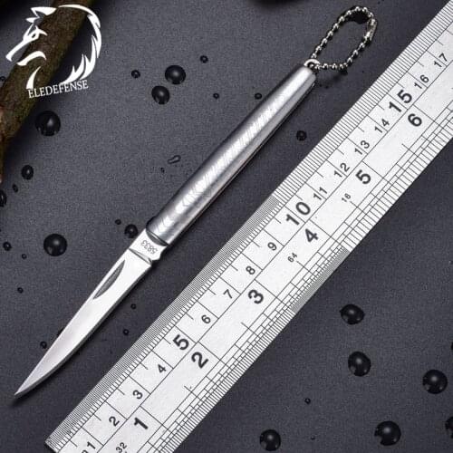2020 New Grid Folding Knife CS Go Bamboo Knives Key Chain Survival Tool Hunting Military Knives For Man Women Drop Shipping