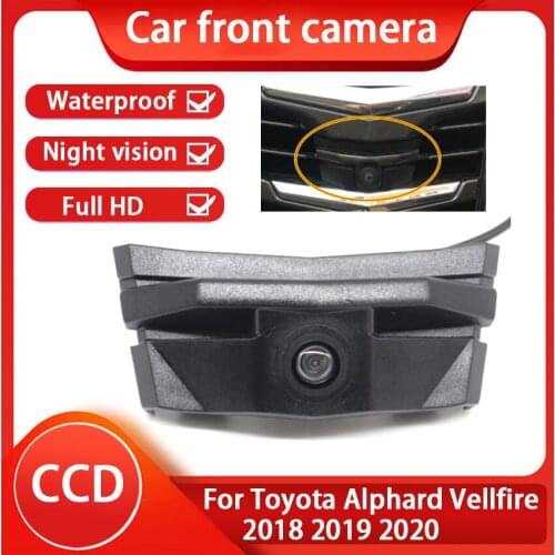 Parking Accessories Logo Car HD Front Camera For Toyota Alphard Vellfire 2018 2019 2020 Waterproof Night Vision CCD high quality