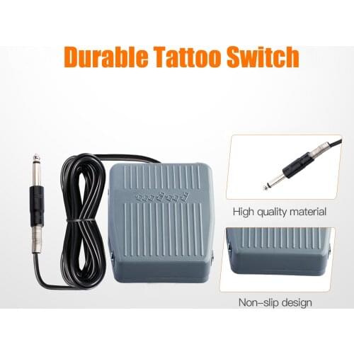 Professional Black Plastic Tattoo Foot Pedal Switch Pedal Compact Tattoo Machine Accessory Anti Slip Foot Tattoos Pedal Tools