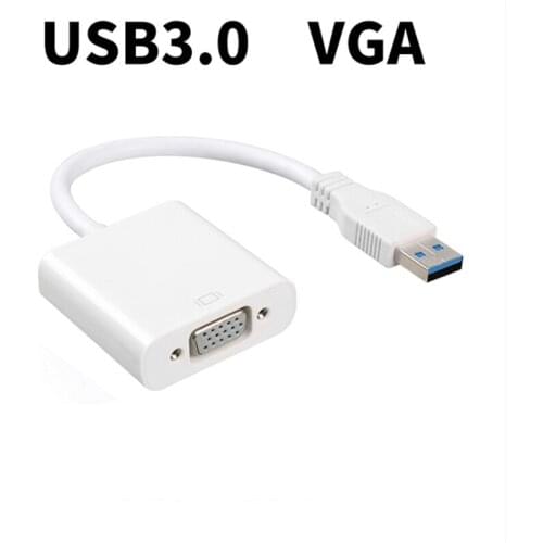 Usb 3.0 To Vga Adapter To Extend Cable Converter Digital Analog Hd 1080p For Pc Laptop Tablet Hdmi Male To Vga Famale Converter