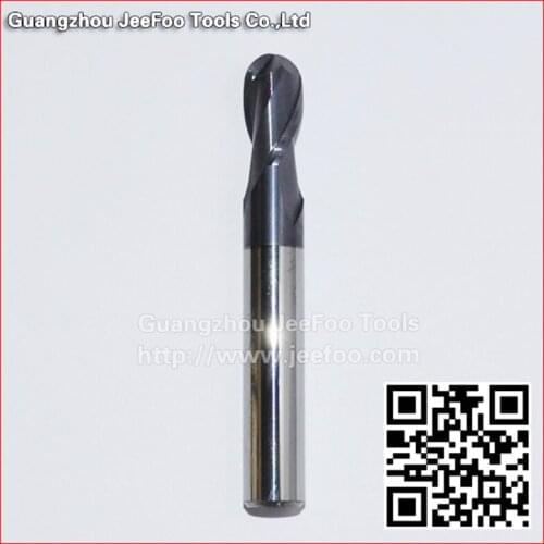 2F-R5*10*75L HRC55 Soild Carbide Tungsten Two Flutes Sprial Ball Nose End Mill Cutter with Coating for Steel
