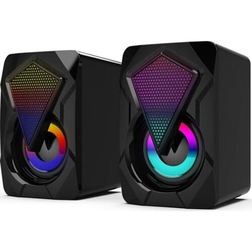PC Surround Sound System LED Speakers Gaming Deep Bass USB LED Desktop Computer Portable Audio & Video 2021 Hot Speakers