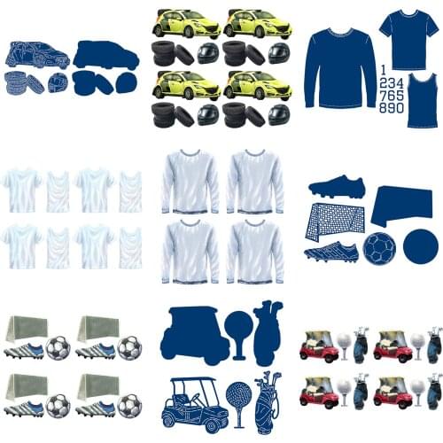 Creative Cutting Dies DIY Scrapbooking Photo Album Decor Craft Car Clothing Color Paper for New Year Christmas Decor