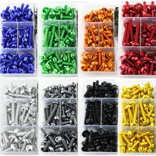 Universial fairing bolt fairing Screw CNC Aluminum Full Fairing Bolt Kits Bodywork Screw Nut Clip Kit Fit For All Bike