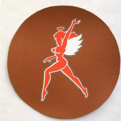 WW2 FLYING TIGERS 3RD SQUADRON HELLS ANGELS AVG BADGE COWHIDE CHEST PATCH