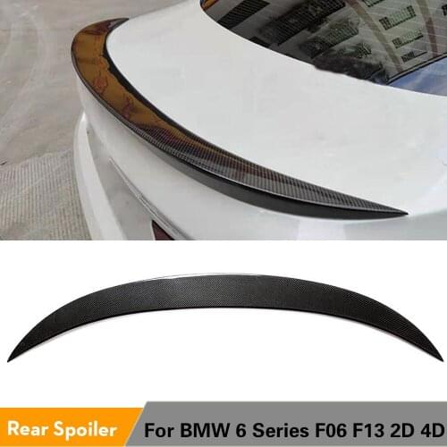 Rear Trunk Spoiler Boot Lip Wing Lid for BMW 6 Series F06 F13 Coupe Base M Sport M6 2012 - 2019 Carbon Fiber Rear Trunk Spoiler