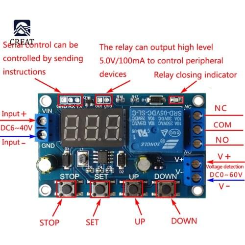 Battery Charge/Discharge Module Integrated Voltmeter Undervoltage/Overvoltage Protection Timing Charge/Discharge Communication