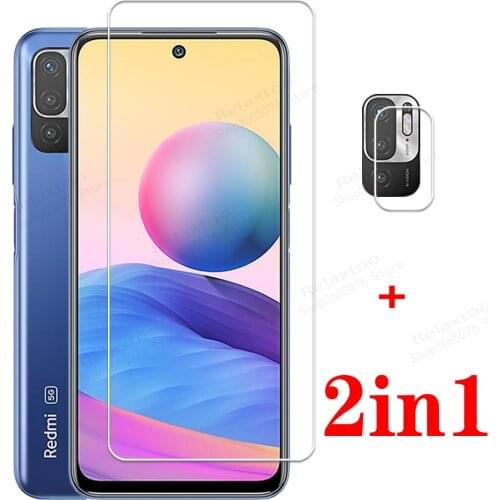 2IN1 glass redmy note 10 5G case protective glass for xiaomi redmi note 10 5g 6.5'' phone safety protection films cover 2021