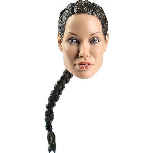 1/6 Angelina Jolie Women Head Sculpt Model Toy Fit 12'' Female Figure Body