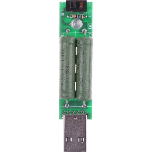 1PC USB Mini Discharge Interface Load Resistor With Switch 2A 1A Green Drop Ship