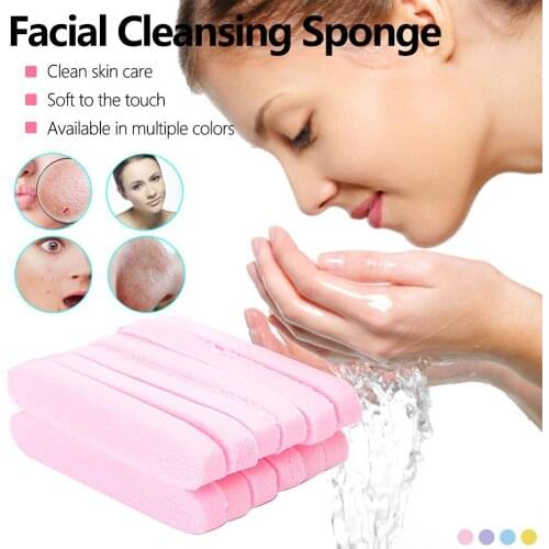 12PCS/Set Cosmetic Puff Compress Facial Cleansing Sponge Face Cleansing Wash Sponge Makeup Exfoliator Exfoliating Too