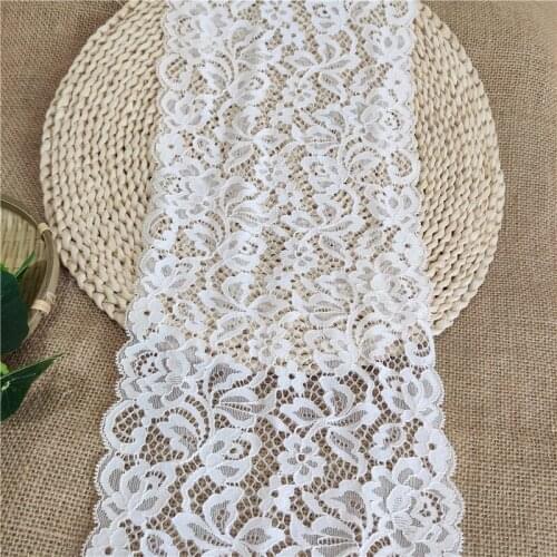 18 cm elastic lace width DIY lace decorative cloth embroidery white lace decorative craft sewing material clothing accessories