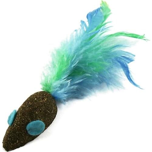 2PCS Catnip Cat Toy Feather Toys Vegetable Flavor Faux Feather Mouse Catnip Toy Cat Chew Toy