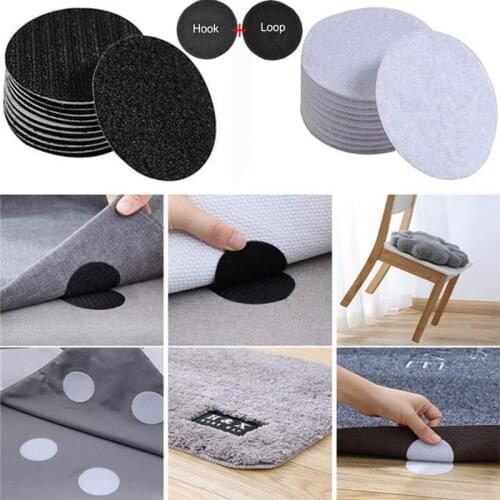 5/10Pc Non-Slip Stickers Self Adhesive Hook Loop Fastener Tape Locking Dots Bed Sheet Sofa Fix Clip Floor Rug Carpet Mat Gripper