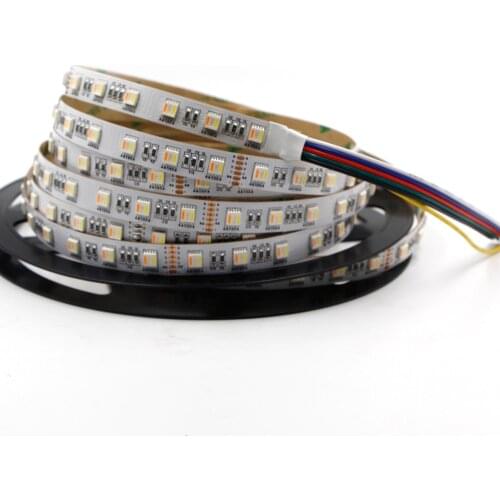 5M 4in1 5in1 RGB+CCT LED Strip 5050 60leds/m 5 Colors in 1 chip CW+RGB+WW RGBW flexible Led Tape Light DC 12V 24V for home