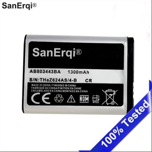 AB803443BU AB803443BA Battery For SAMSUNG For Solid Xcover Xcover 2 C3350 II GT-C3350 AB803443BU 1300mah Battery