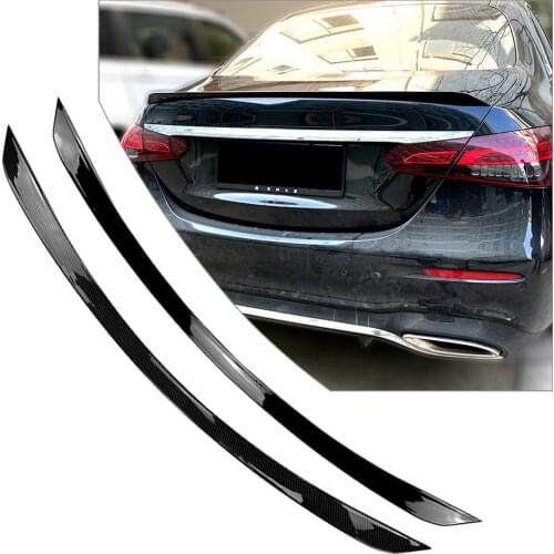 Carbon Style Car Rear Trunk Spoiler Wing Lip Splitter Trim For Mercedes-Benz W213 E260 E300 E63S 2016 2017 2018 2019 2020 2021