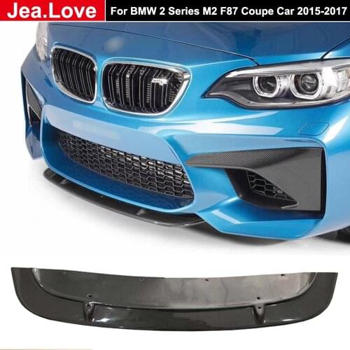 ST Style Real Carbon Fiber Front Bumper Lip Diffuser Shovel Body Modification Part For BMW 2 Series M2 F87 Coupe Car 2015-2017