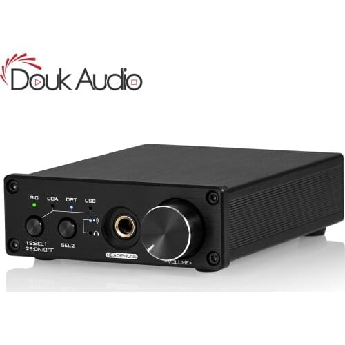 Douk Audio Mini USB DAC Dual ES9038Q2M Digital to Analog Converter Coaxial / Optical D/A Audio Adapter Headphone Amp