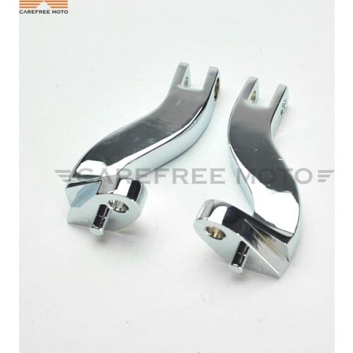 Chrome Motorcycle Passenger Foot Peg Mount Kit Moto Rear Foot Rest Bracket Case for Harley Road King Glide Electra 1993-2016