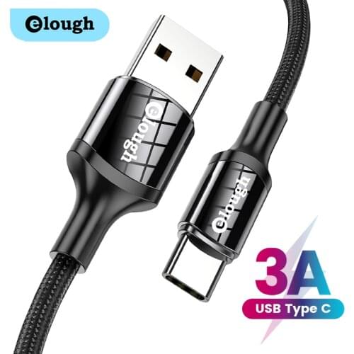 Elough USB Type C Cable 3m For Xiaomi Redmi Samsung Poco 3A Fast Charging USB-C USB C Cable Phone Charger Cord Type-C Data Wire