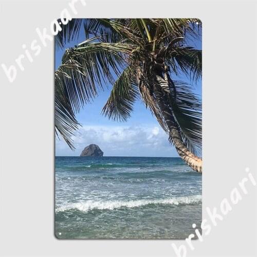 Le Diamant Beach, Martinique, Fwi Metal Signs Cinema Garage pub Garage Vintage Wall Decor Tin sign Posters
