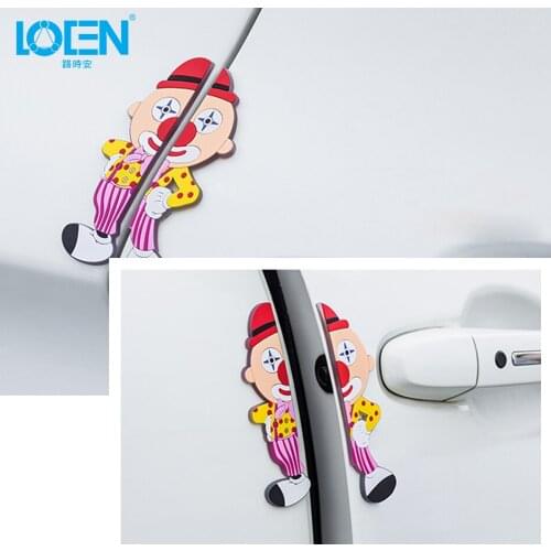 Cartoon Car Protection Door Side Edge Guard Sticker Bumper Clown Exterior Decal Stickers Car Styling Accessories Universal