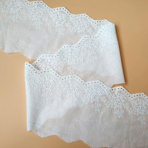 New Thin Tree Branches Cotton100% Cloth Embroidery Lace Trim DIY Sewing Accessories Lace Fabric Width 12cm 3Yds/lot