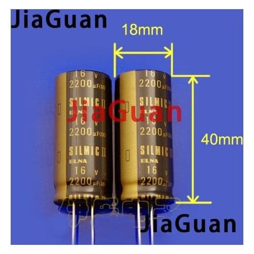 2PCS NEW Thailand ELNA SILMIC II RFS 16V2200UF 18X40MM hot sale Original audio electrolytic capacitor SILMICII 2200UF 16V